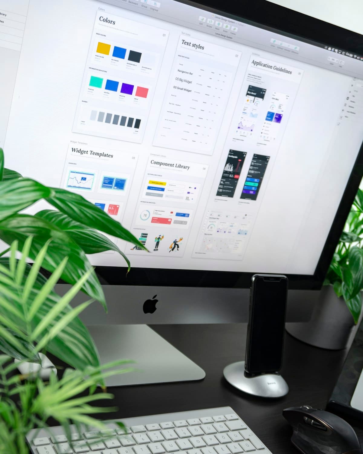 Creative design studio workspace