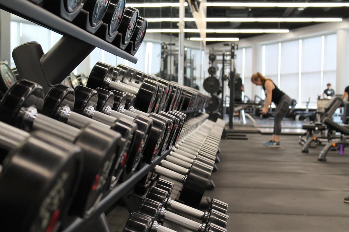 Modern gym with training equipment