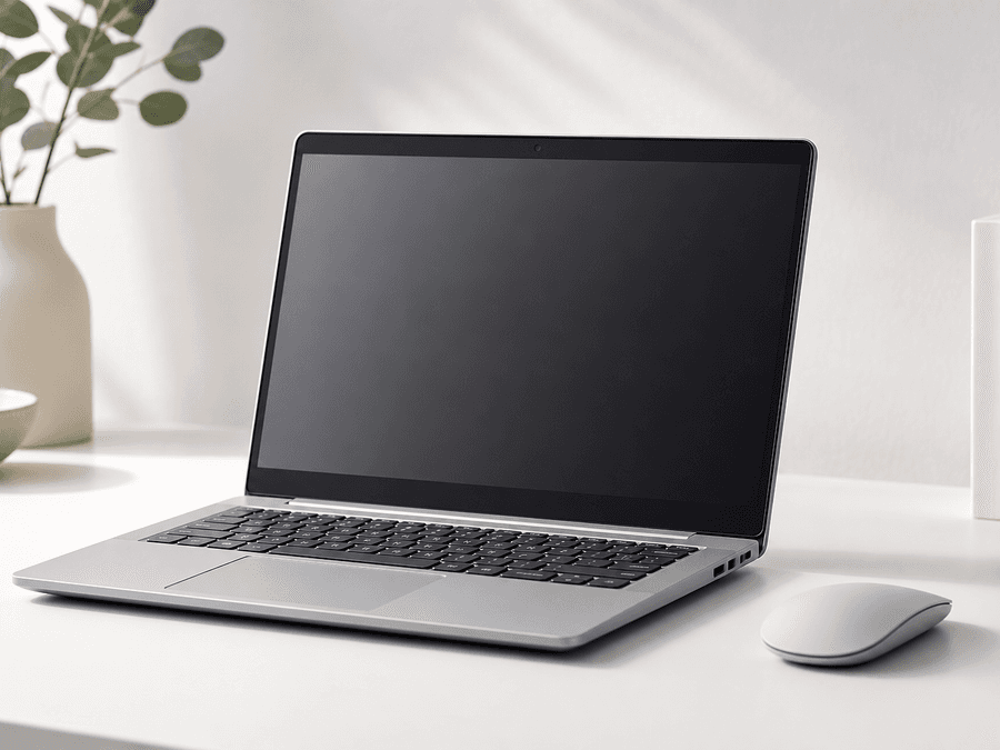 Business laptop being configured for Microsoft 365 security in a Sydney office